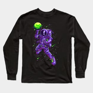 Astronaut Slamdunk Illustration Long Sleeve T-Shirt